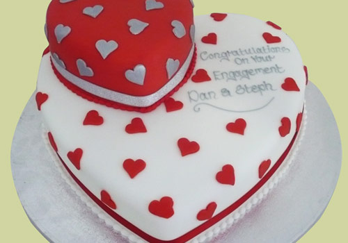 A cake with a 'Heart' theme
